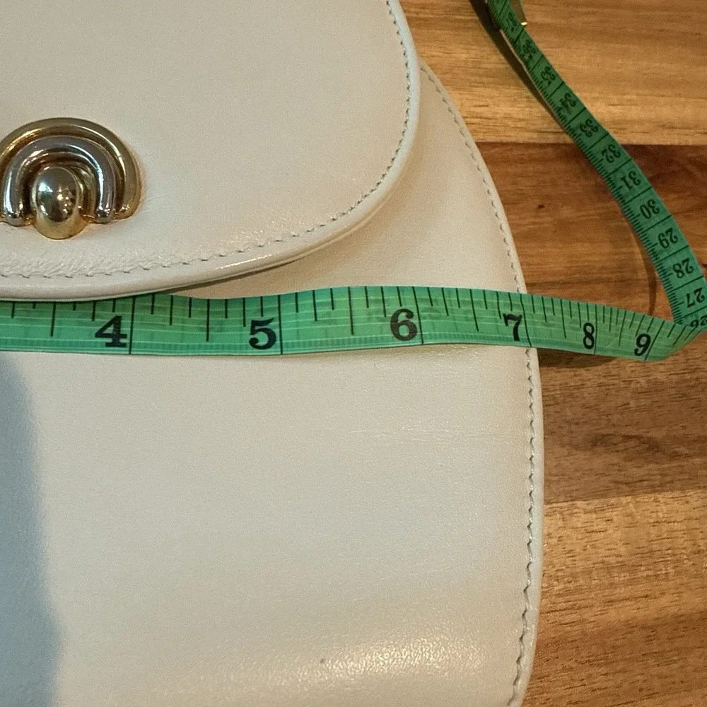 Vtg Jennifer Moore Ivory Structured Top Handle Handbag Y2K Coquette Preppy Lux